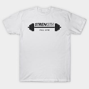 dumbbell with the word strength T-Shirt